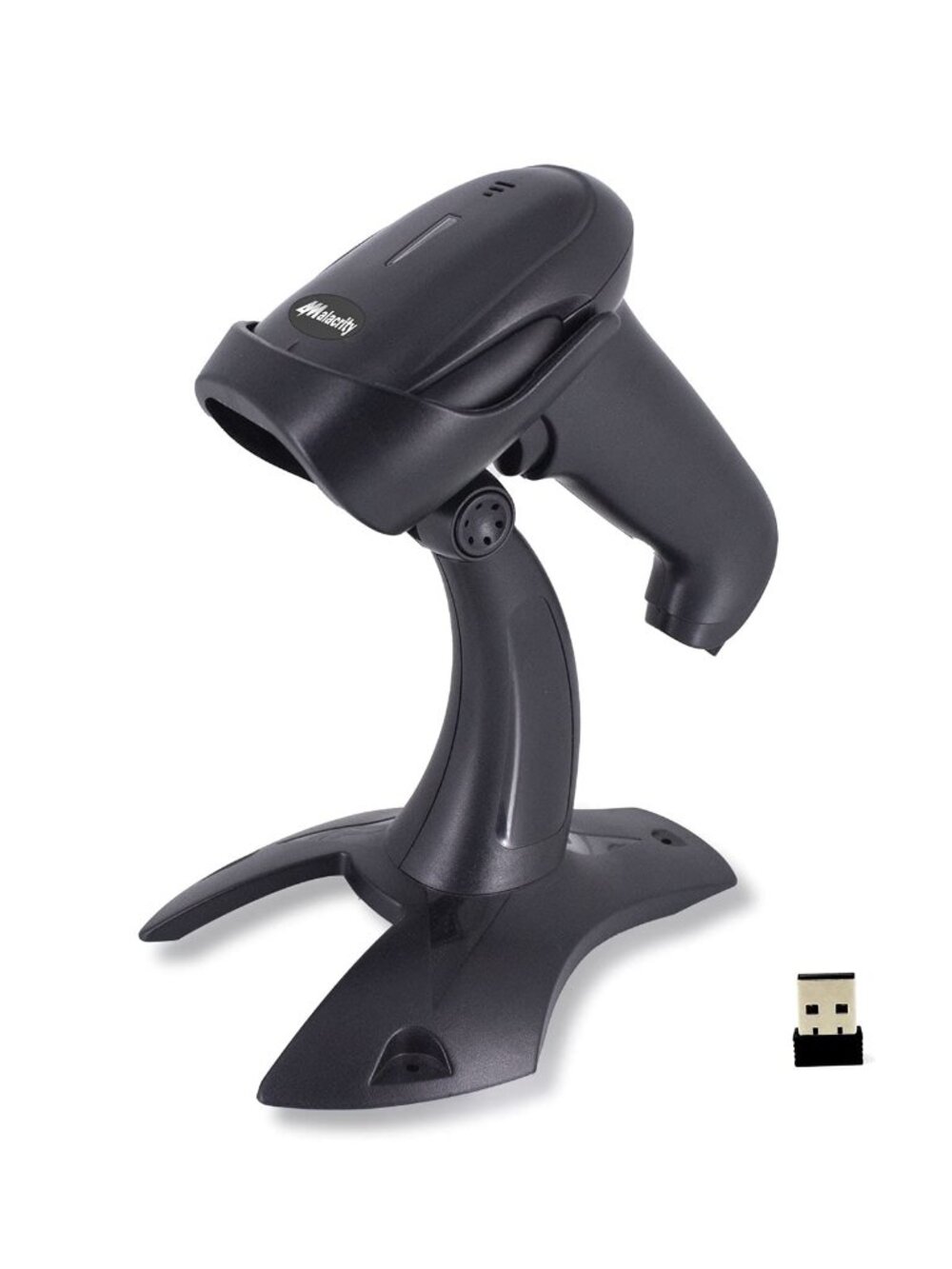 Alacrity Wireless & Wired 1D/2D Barcode Scanner w/ Stand